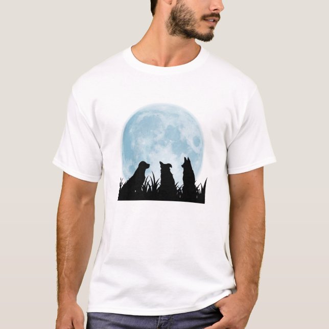 Camiseta Noite de três cães (Frente)