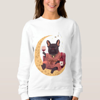 Camiseta Noite de Vinho da Mamãe do Bulldog Francês