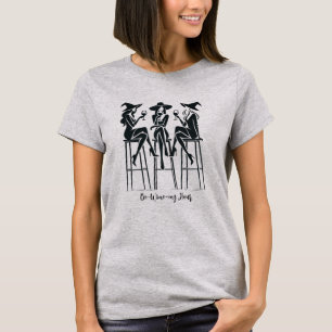 Camiseta Noite de Vinho das Bruxas Modernas e Elegantes, Di