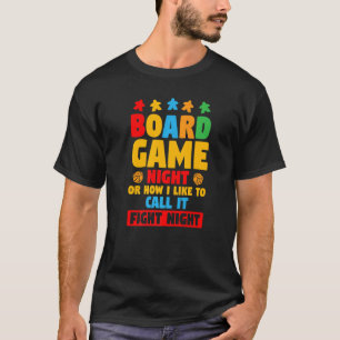 Camiseta Noite Divertida de Jogos de Tabuleiro Ou Como Eu G
