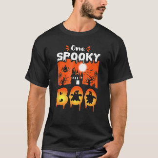 Camiseta Noite do Castelo Assombrado de Halloween Assustado