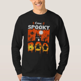 Camiseta Noite do Castelo Assombrado de Halloween Assustado
