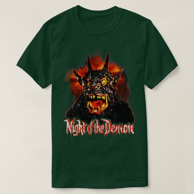 Camiseta Noite do Demon Retro Cult Clássico Horror Fan A (Frente do Design)