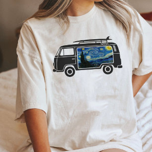 Camiseta Noite Estrelada Camper Van Gogh Van de Surf Arte