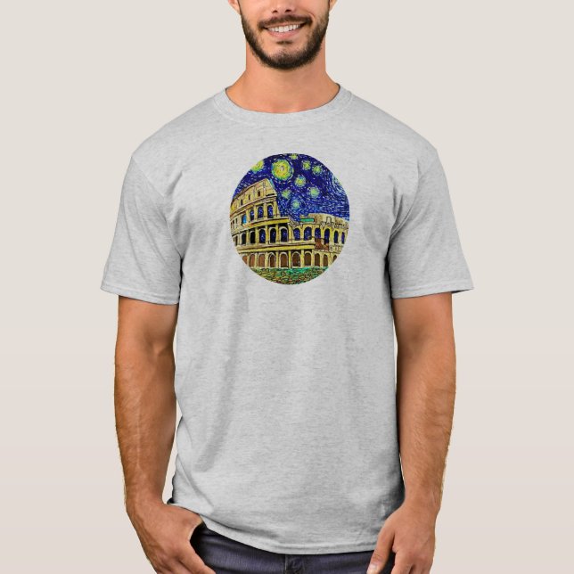 Camiseta Noite Estrelada Roma Itália (Frente)