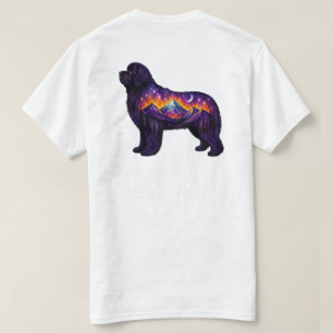 Camiseta Noite Estrelada Silhueta de Cachorro Noite Estrela