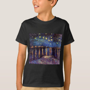 Camiseta Noite estrelada sobre o Rhone por Van Gogh