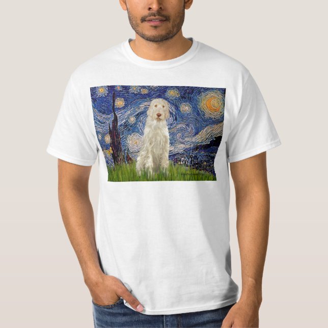 Camiseta Noite Estrelada - Spinone Italiano #12 (Frente)