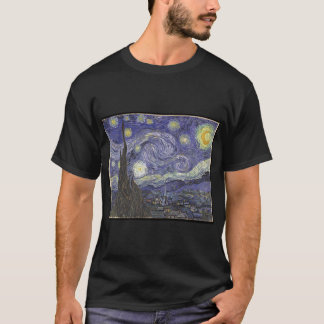 Camiseta noite estrelado de Van Gogh da noite estrelado de