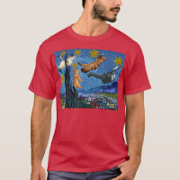 Noite Fria Engraçada Pintura De Gato Bonita para G