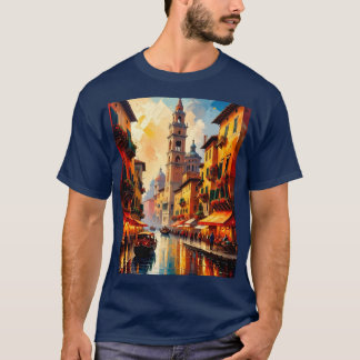 Camiseta Noite Romântica num Canal Venetiano