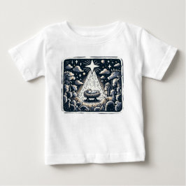 Camiseta Noite Santa Natividade: Arte de Contraste