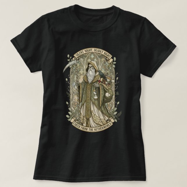 Camiseta Noite Silenciosa, Noite Mortal (Frente do Design)