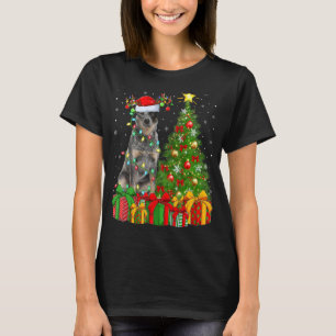 Camiseta Noites de Natal Papais noeis Blue Heeler Dog Chris