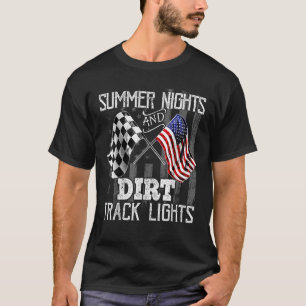 Camiseta Noites de Verão Luzes-de-saia-faixa correndo Motoc
