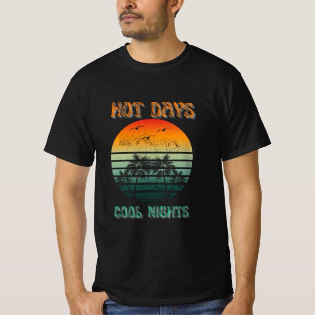 Camiseta Noites Legal de dias quentes:Camiseta T da PalmTre (Frente)