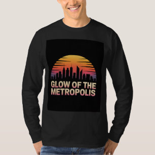 Camiseta Noites Silhueta do Horizonte Nova York