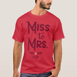 Camiseta Noiva 2017 De Senhorita a Sra Festa de Casamento  