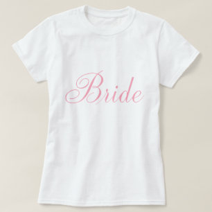 Camiseta Noiva à moda do rosa do roteiro