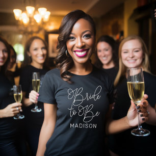 Camiseta Noiva a Ser Caligrafia Nome Script