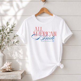 Camiseta Noiva Americana de Luxo em Letra de Forma Despojad