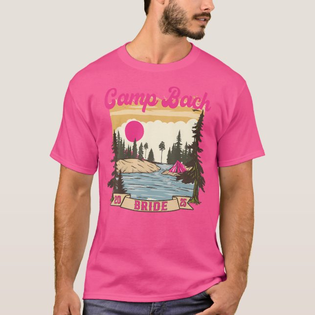 Camiseta Noiva Bach Bride Camarada Retro Camping Solteira (Frente)
