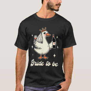 Camiseta Noiva Bebê Chá de Panela Casamento Ganso Bobo Noiv