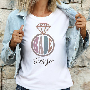 Camiseta Noiva Bebê Noiva Personalizada Nome