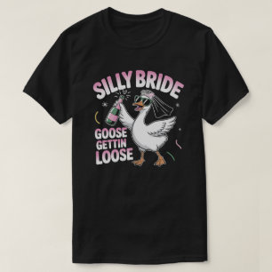 Camiseta Noiva Boba Casamento Engraçado Noiva Gansa