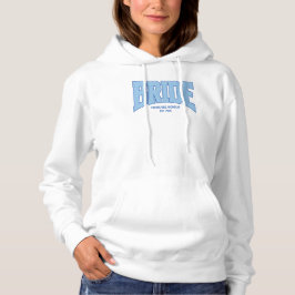 Camiseta NOIVA Brilho Falso Varsity Noivado Vestido de Noiv