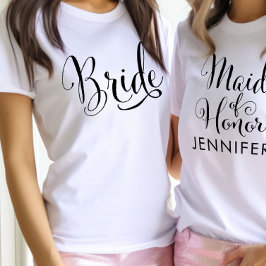 Camiseta Noiva Caligrafia Futuro Sra Branco Feminino