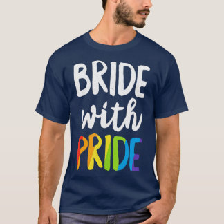 Camiseta Noiva com Orgulho Rainbow Lésbica Bachelorette Par