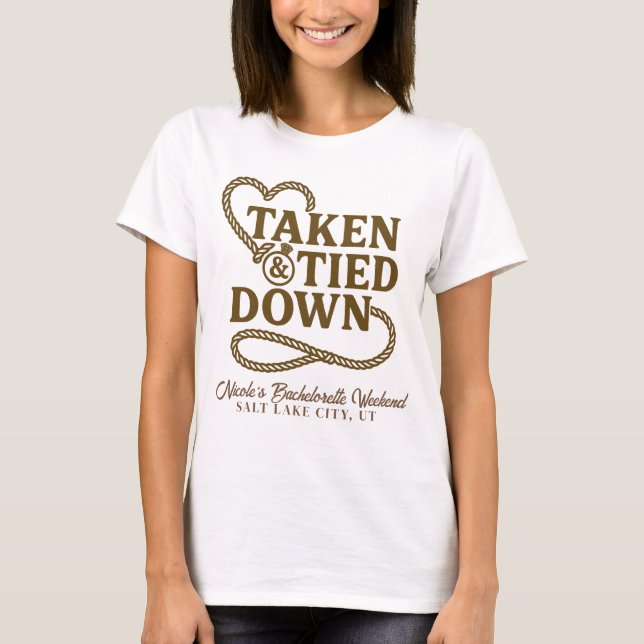 Camiseta Noiva Country Western Presa & Amarrada (Frente)
