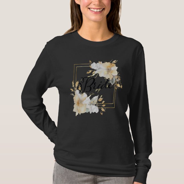 Camiseta Noiva da Equipe Dama de Honra Casamento Presente F (Frente)