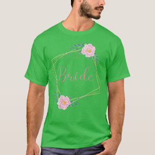 Camiseta Noiva da Equipe de Despedida de Solteira Rosa Azul