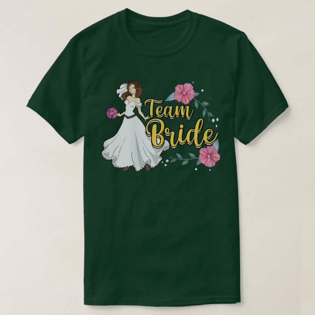 Camiseta Noiva da Equipe de Mulheres (Frente do Design)