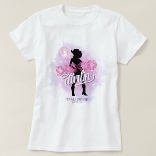 Camiseta Noiva da Equipe Disco Darlin' Despedida de Solteir
