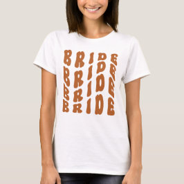 Camiseta Noiva da Festa de Despedida de Solteira Retro Boho