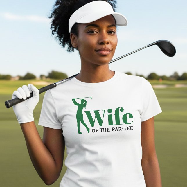 Camiseta Noiva da Festa de Golfe Esposa do Par-Tee (Criador carregado)