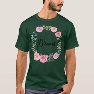 Camiseta Noiva da Galera da Noiva Coroa Floral Equipe Noiva