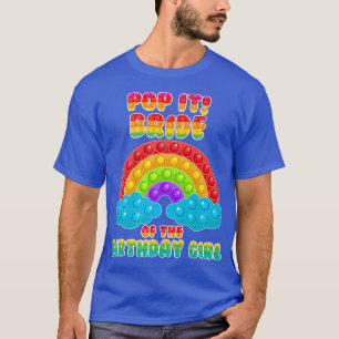 Camiseta Noiva da Garota de Aniversário Arco-íris Criança d