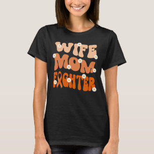 Camiseta noiva da mãe lutadora leucemia e cancer