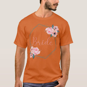 Camiseta Noiva da Mulher Festa de Rosas Coroa Noiva