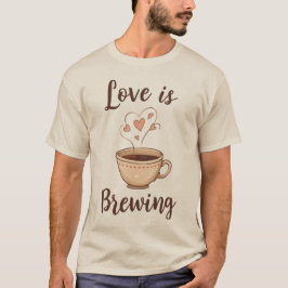 Camiseta Noiva de Café “O Amor Está no Ar”