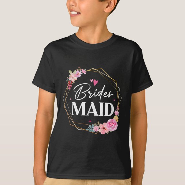 Camiseta Noiva de Chá de panela de Flor Bridesmaid (Frente)