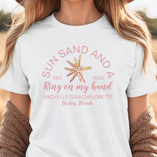 Camiseta Noiva de Despedida de Solteira na Praia com Desenh