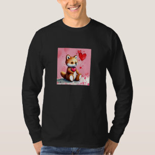 Camiseta Noiva de Dia dos Namorados Coração Raposa Teddy Na
