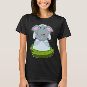 Camiseta Noiva de Elefante Véu de Noiva