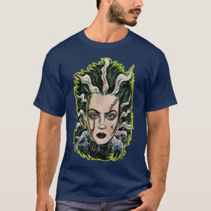 Camiseta Noiva de Frankenstein Horror Animation Pop Surreal