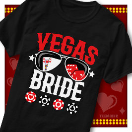 Camiseta Noiva de Las Vegas Dados do Cassino Festa de Despe